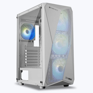 ZEBRONICS Zeb-ORUS Mid Tower Premium Gaming Cabinet - White